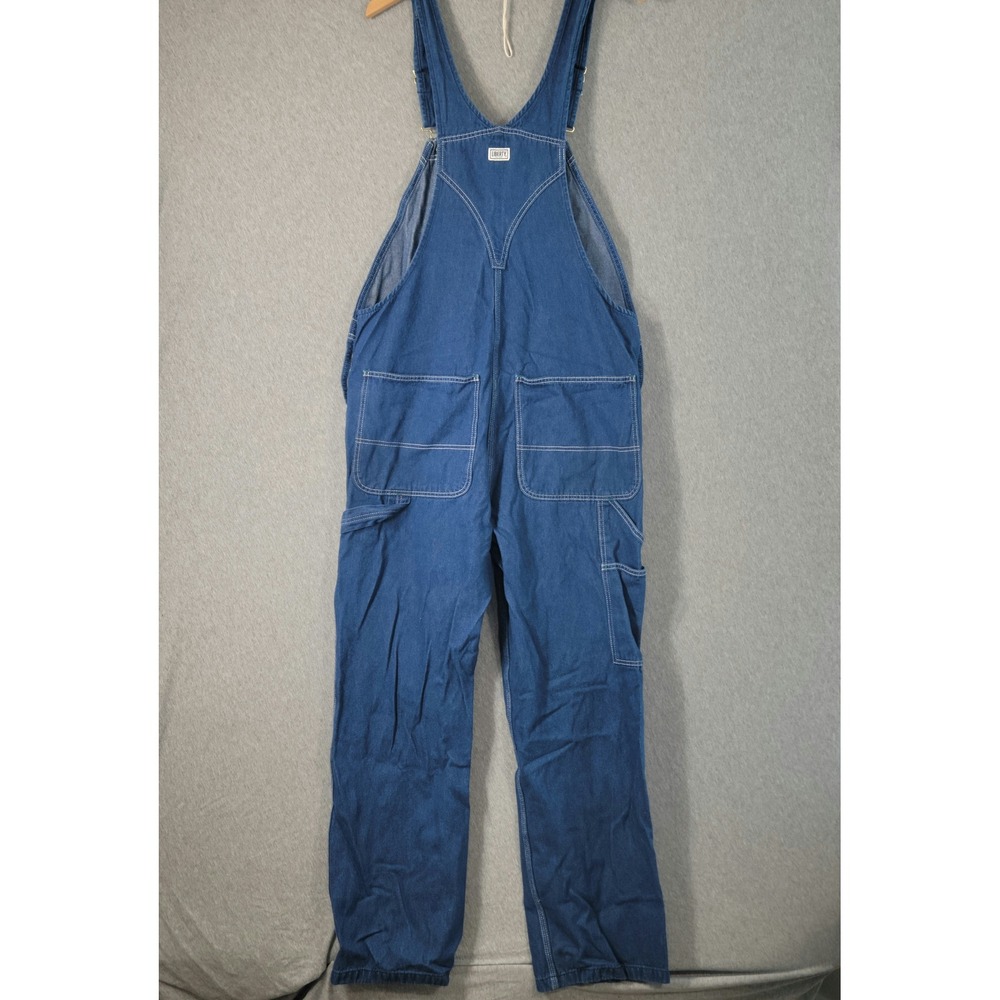 Liberty Denim Bib Overalls Mens 38x32 Jean Workwear Carpenter Utility Farm - Picture 12 of 15